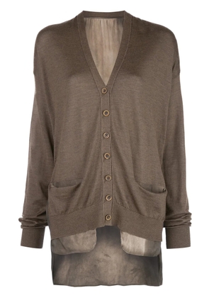 Uma Wang buttoned fine knit cardigan - Brown