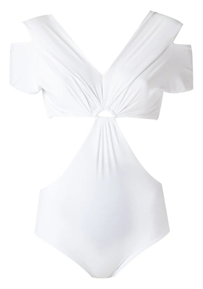 Amir Slama panelled swimsuit - White