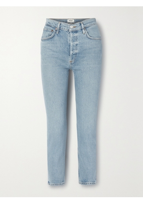 AGOLDE - Riley Cropped High-rise Straight-leg Organic Jeans - Blue - 23,24,25,26,27,28,29,30,31,32