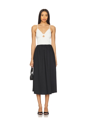 ASTR the Label Mixed Media Dress in White,Black. Size L. Also in M.