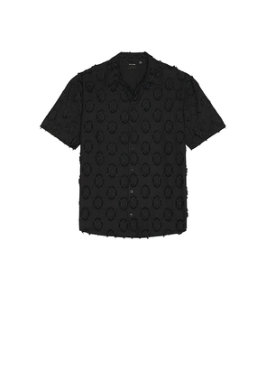 Daily Paper Trophy Shield Shirt in Black. Size L. Also in S.