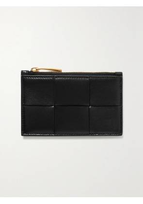 Bottega Veneta - Intrecciato Leather Cardholder - Black - One size