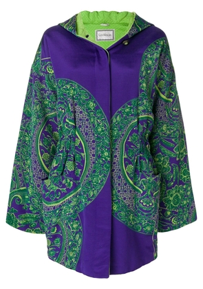 Versace Pre-Owned floral padded hooded coat - Purple