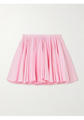 Abadia - Gathered Cotton-poplin Mini Skirt - Pink - US2,US4,US6,US8,US10