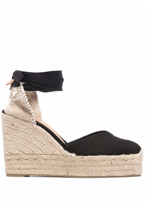 Castañer Chiara 110mm wedge espadrilles - Black