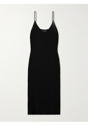 HIGH SPORT - Slinky Gabe Ribbed-knit Midi Dress - Black - xx small,x small,small,medium,large,x large