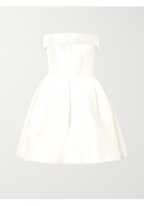 Alex Perry - Elyse Strapless Silk-faille Mini Dress - White - UK 4,UK 6,UK 8,UK 10,UK 12,UK 14,UK 16,UK 18