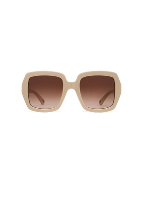 Chloe Square Sunglasses in Cream.