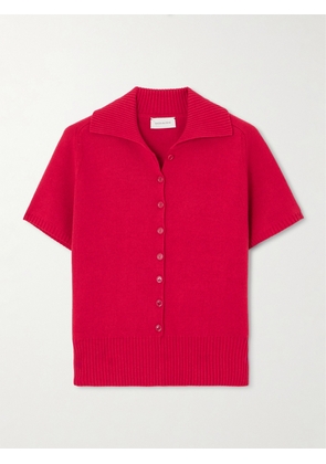 Magda Butrym - Cotton-blend Polo Sweater - Red - FR 34,FR 36,FR 38,FR 40,FR 42