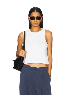 Alexander Wang Graphic Twisted Muscle Tank in White. Size M. Also in S, XS.