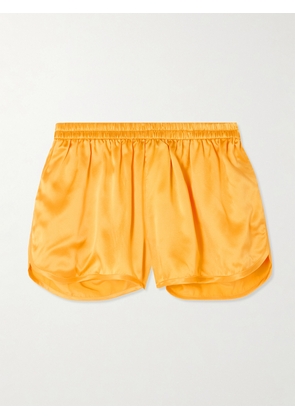 Christopher Esber - Jason Silk-satin Shorts - Orange - UK 8,UK 10