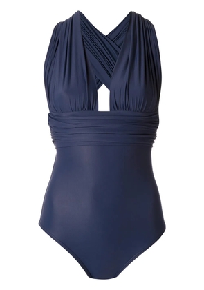 Amir Slama panelled swimsuit - Blue