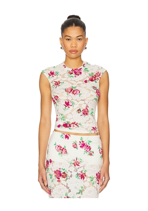 AFRM Nina Crochet Lace Top in White. Size 2X. Also in L, M, S, XL, XXL.