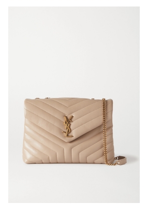 SAINT LAURENT - Loulou Medium Quilted Leather Shoulder Bag - Neutrals - One size