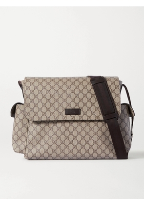 Gucci - Ophidia Printed Coated-canvas Diaper Bag - Neutrals - One size