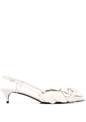 Valentino Garavani appliqué-detail pointed-toe pumps - White