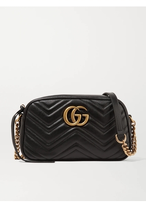 Gucci - Gg Marmont Camera Small Quilted Leather Shoulder Bag - Black - One size