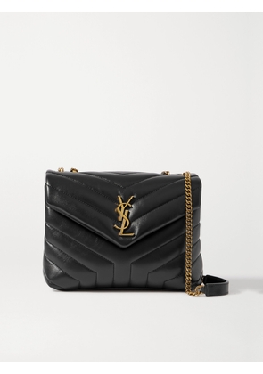 SAINT LAURENT - Loulou Small Quilted Leather Shoulder Bag - Black - One size
