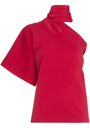 AMBUSH asymmetric cut out top - Red