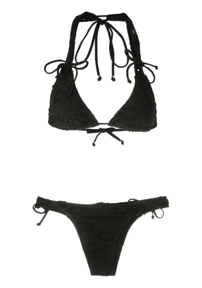 Amir Slama perforated detail bikini set - Black