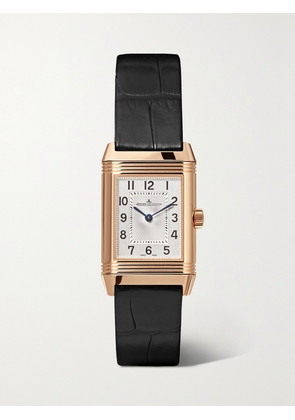 Jaeger-LeCoultre - Reverso Classic Duetto Hand-wound 34.2mm X 21mm Small Rose Gold, Alligator And Diamond Watch - One size