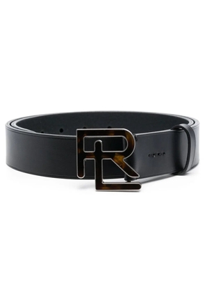 Ralph Lauren Collection logo-plaque buckle belt - Black