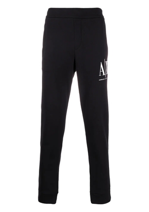 Armani Exchange logo embroidered track pants - Black