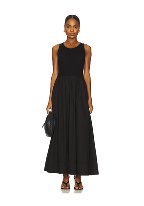 Enza Costa Cotton Resort Tank Dress in Black. Size L. Also in M, S.