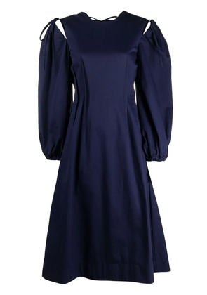 MSGM long-sleeve A-line dress - Blue