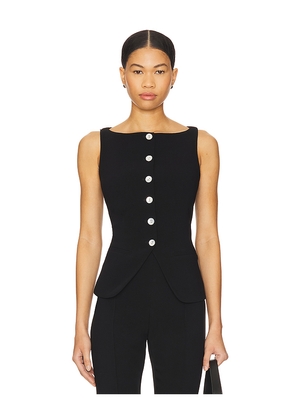 Cinq a Sept Lemonis Vest in Black. Size L. Also in S, XS.