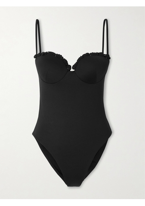 Magda Butrym - Crochet-trimmed Underwired Swimsuit - Black - FR 32,FR 34,FR 36,FR 38,FR 40,FR 42