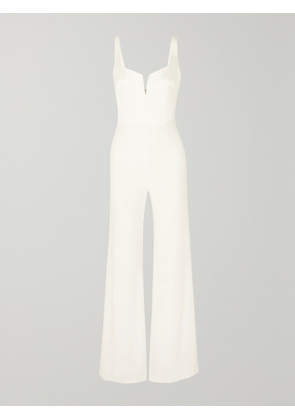 Galvan - Paneled Crepe Jumpsuit - White - FR 34,FR 36,FR 38,FR 40,FR 42,FR 44