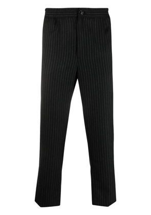 AMI Paris cropped pinstripe track pants - Black