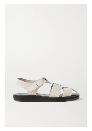 The Row - Fisherman Woven Textured-leather Sandals - Off-white - IT35,IT35.5,IT36,IT36.5,IT37,IT37.5,IT38,IT38.5,IT39,IT39.5,IT40,IT40.5,IT41,IT41.5,IT42