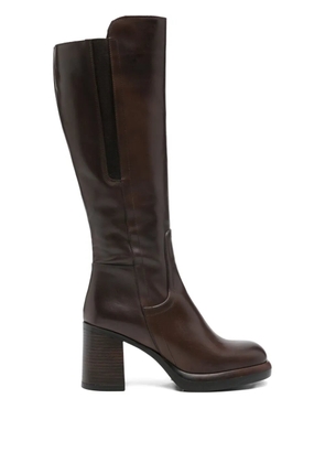 Progetto block-heel boots - Brown