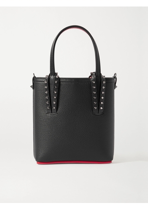 Christian Louboutin - Cabata Mini Spiked Textured-leather Tote - Black - One size