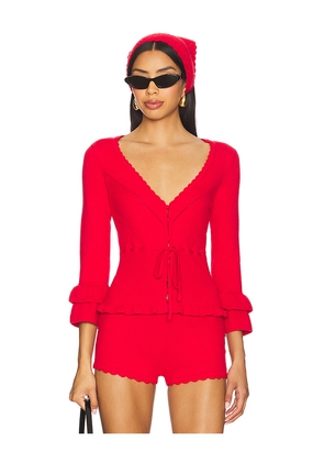 GUIZIO Mathilde Top in Red. Size M. Also in S.