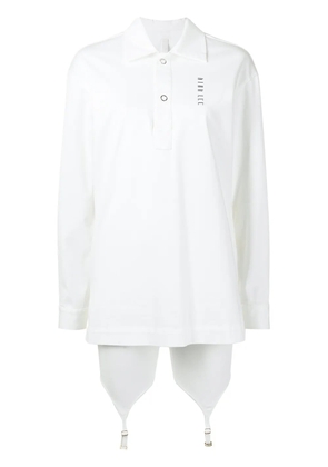Dion Lee logo-print snap fastening shirt - White