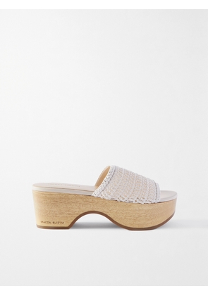 Magda Butrym - Crocheted Platform Clogs - Cream - IT35,IT35.5,IT36,IT36.5,IT37,IT37.5,IT38,IT38.5,IT39,IT39.5,IT40,IT40.5,IT41