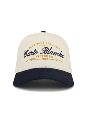 Carte Blanche The Paye Tous Les Jours Snapback Hat in Cream.