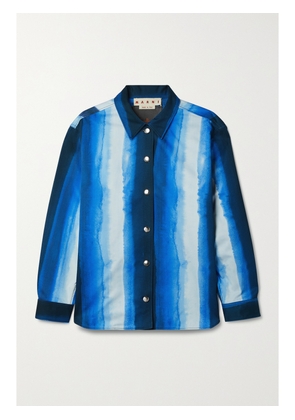 Marni - Striped Cotton-twill Shirt - Blue - IT36,IT38,IT40,IT42,IT44,IT46,IT48