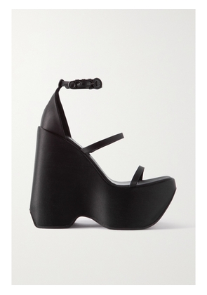 Versace - Satin Platform Sandals - Black - IT36,IT37,IT38,IT39,IT39.5,IT40,IT40.5,IT41