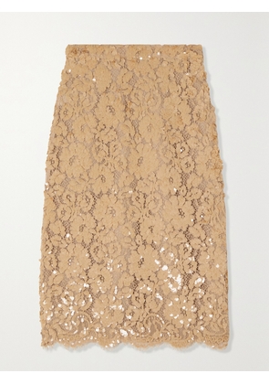 MICHAEL KORS COLLECTION - Paillette-embellished Cotton-blend Corded Lace Skirt - Neutrals - US0,US2,US4,US6,US8,US10,US12,US14