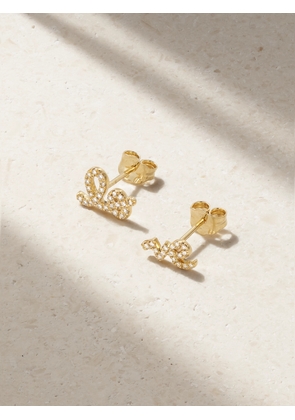 Sydney Evan - Love 14-karat Gold Diamond Earrings - One size