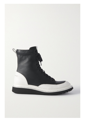 LOEWE - Two-tone Leather Combat Boots - Black - IT35,IT36,IT37,IT38,IT40,IT41