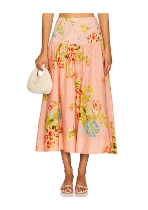 HEMANT AND NANDITA Midi Skirt in Blush. Size L. Also in XL.