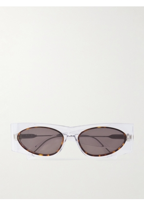 Alaïa - Rectangle-frame Acetate Sunglasses - Neutrals - One size