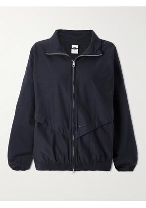 Nike - Windrunner Embroidered Cotton-blend Twill Jacket - Black - x small,small,medium,large,x large