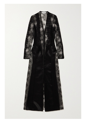 Gabriela Hearst - Yernard Paneled Wool And Silk-blend Satin And Lace Maxi Dress - Black - IT40,IT42,IT44,IT46