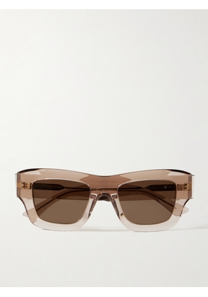 BOTTEGA VENETA EYEWEAR - Square-frame Acetate Sunglasses - Neutrals - One size